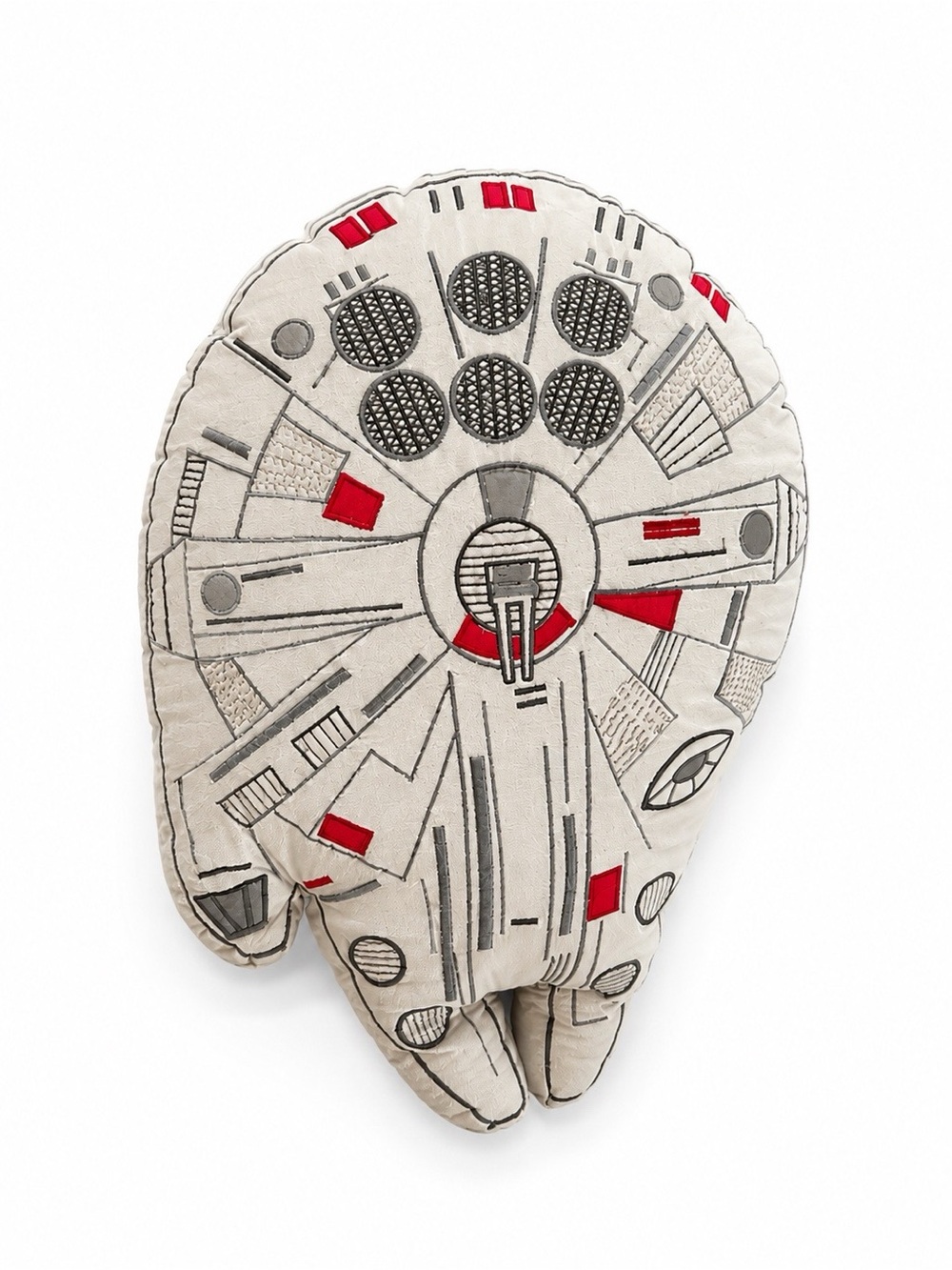 Pottery Barn Kids Millennium Falcon Starship Embroidered Throw Pillow